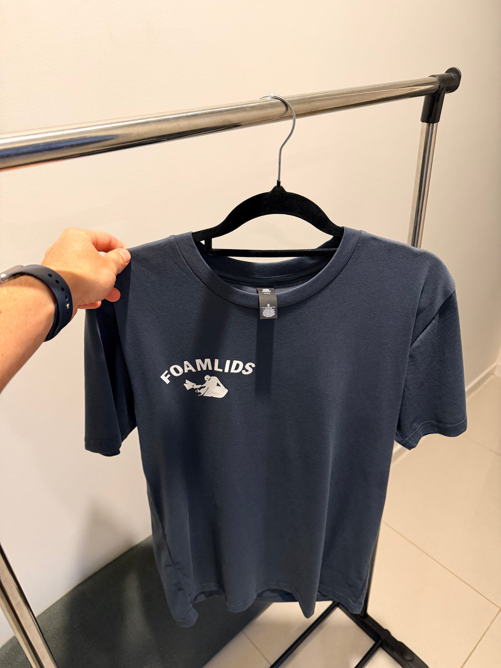 Foamlids OG Navy Blue & White Short Sleeve T-Shirts